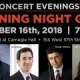 Oct. 16, NYC – Opening Night Gala